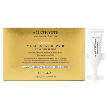 Сироватка біоміметична молекулярна FarmaVita AMETHYSTE MOLECULAR REPAIR BIOMIMETIC Leave-in Serum 5×5 мл відновлювальна