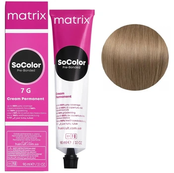Крем-фарба для волосся MATRIX SoColor Pre-Bonded 7G блондин золотистий 90 мл