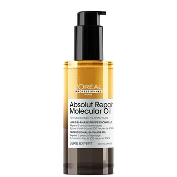 Олія двофазна для волосся L'Oreal Professionnel Serie Expert Absolut Repair Molecular Bi-Phase Oil 90 мл для молекулярного відновлення волосся