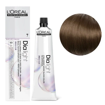 Кислотна крем-гель фарба для волосся з гіалуроновою кислотою L'Oreal Professionnel Dia Light 7, 60 мл