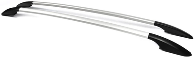 Рейлинги OmsaLine Solid (2 шт, серые) для Kia Soul I 2008-2013 гг