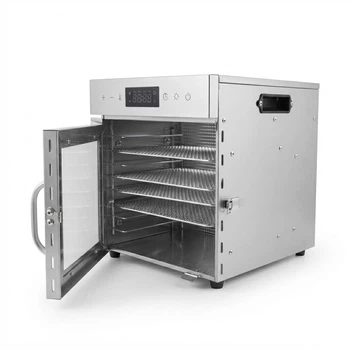 Дегидратор для овощей и фруктов 30–80°C с таймером и металлическими лотками