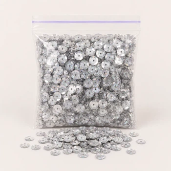 Паєтки круглі 6 мм 10 г сріблясті (ПП-6/silver)