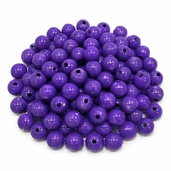 Намистини пластикові кульки фіолетові 10 мм 250 г (10mm-112)