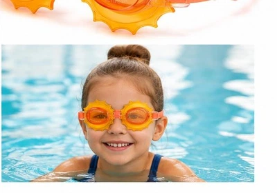 Захисні окуляри для плавання Kids Goggles Shell - Bullseye's Playground™, помаранчеві у формі сонечка, вік 3+