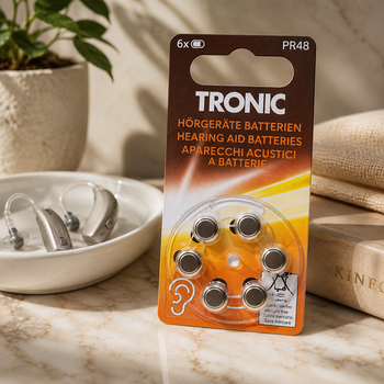 Батарейки для слухових апаратів Tronic PR48 (13) Zinc Air 1.45V, 6 шт., цинково-повітряні
