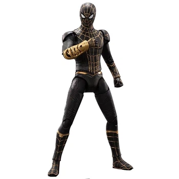 Подарок на день рождения от Marvel: фигурка Человека-паука в черно-золотом исполнении с подвижными суставами, декоративная фигурка для меня.