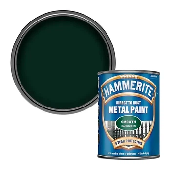 Краска по металлу 3-в-1 Hammerite гладкая Smooth 2,5 литра Темно-зеленый