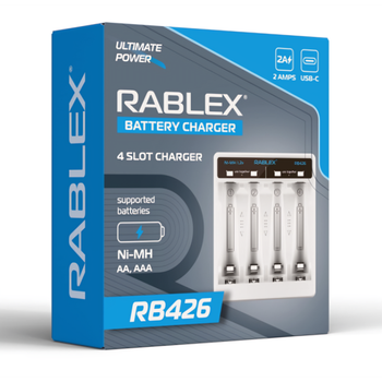 Зарядний пристрій Rablex RB426 універсальний на 4 пустий