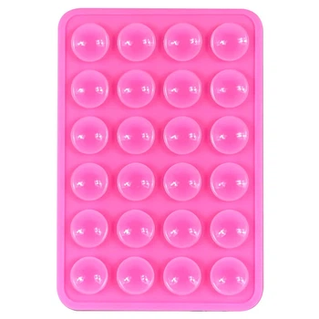 Тримач-присоска для телефону Sticker Side Silicone 3М 80*55 мм Pink