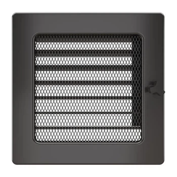 Вентиляционная решетка для камина из жалюзи SAVEN 17x17 (графит)