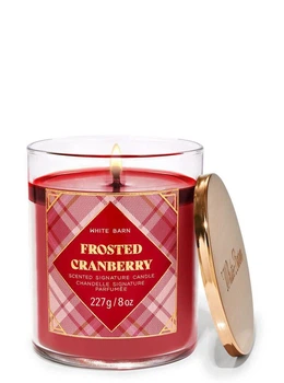 Ароматизована свічка Bath & Body Works Frosted Cranberry Single Wick Candle