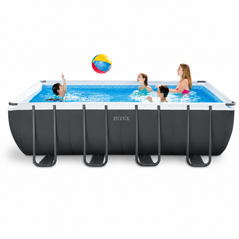 Intex 26364 каркасний басейн 732 х 366 х 132 см (фільт-насос 7 900 л/год, драбина, тент, підстилка)