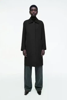 Пальто жіноче COS single-breasted car coat 1268090001 Eur 36 Чорний