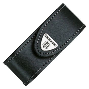 Чохол шкіряний Victorinox для ножів чорний 84-91 мм на липучці 4.0520.3
