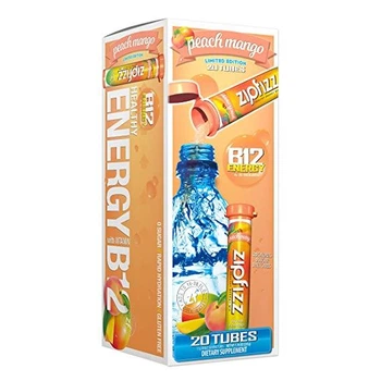 Энергетик порошковый Zipfizz Персик-Манго без сахара 100 мг кофеина 500 мг витамина С