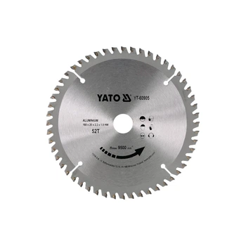 Диск пиляльний Yato по алюмінію Ø= 160/20 мм (52 зубці) t= 1.5 мм Yato YT-60905