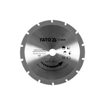 Диск пиляльний Yato по дереву з цвяхами Ø= 185х2.4x20 мм (14 зубців) R.P.M до 9000 об/хв (YT-60628)