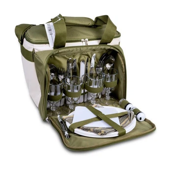Набор для пикника Ranger Lawn 4 персоны Белый оливковый 28 предметов (а520314)