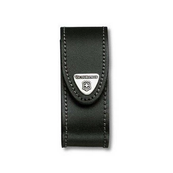 Чохол на пояс Victorinox 84-91мм шкіра чорний на липучке з фіксатором 4.0520.3