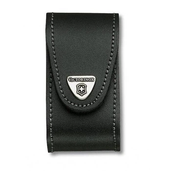 Поясной чехол Victorinox (для ножа 0.9064XL), натуральная кожа, черный, с креплением на пояс