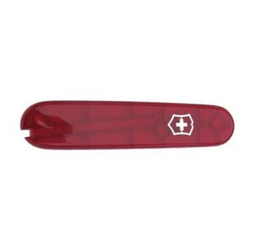 Накладка рукояти Victorinox передняя, красная прозрачная, 91 мм, новая, глянцевый нейлон