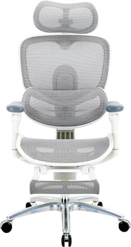 Кресло офисное Sihoo DORO C300 LITE V2 с подставкой для ног White (C300-LITE-V2-B102-JT)