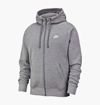 Кофта мужская Nike M Nsw Club Hoodie Fz Bb L Сірий BV2645-063