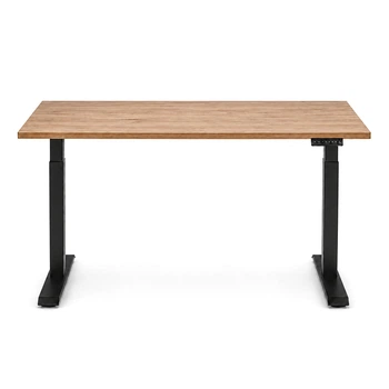 Стіл Space 2 електричним регулюванням висоти Ferrum-decor 75x100x67 Чорний метал ДСП Дуб Сан-Марино 16 мм (SPACE2019)