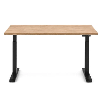 Стіл Space 2 електричним регулюванням висоти Ferrum-decor 75x135x67 Чорний метал ДСП Дуб Кремона Торро 16 мм (SPACE2027)