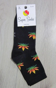 Шкарпетки універсальні демісезонні Super Socks 008.017 Конопля 36-40р. Чорний
