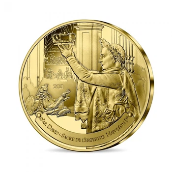 Монета 1/4 євро Коронація Наполеона І. France 1/4 euro UNC 2021 - Louvre - The Coronation of Napoleon I