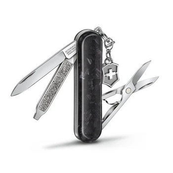 Ніж Victorinox Classic Brilliant Carbon Карбоновий 5 функцій 58х18х10 мм