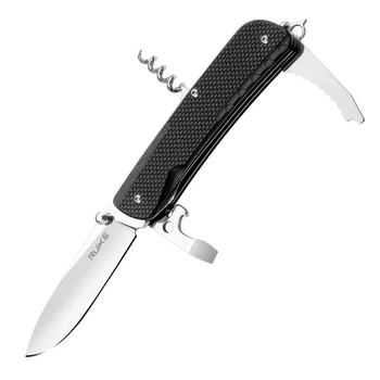 Нож складной Мультитул Ruike Trekker LD21-B Черный 12 функций G-10 114 мм (LD21-B)
