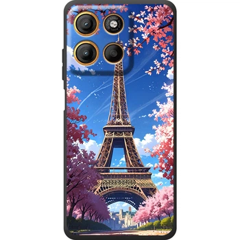 Силиконовый Чехол с Картинкой для Motorola G17 Принт (Париж, Эйфелева Башня) (71897-ysm036)