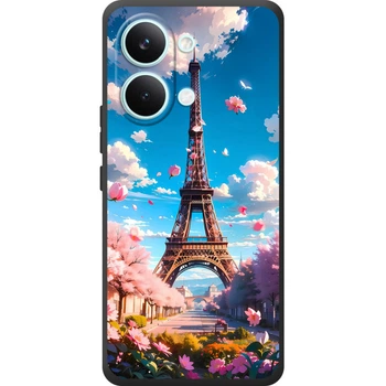 Силиконовый Чехол с Картинкой для Xiaomi Poco X8 Pro Max Принт (Париж, Эйфелева Башня) (72441-ysm035)