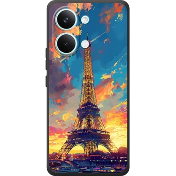Силиконовый Чехол с Картинкой для Xiaomi Poco X8 Pro Max Принт (Париж, Эйфелева Башня) (72441-ysm038)