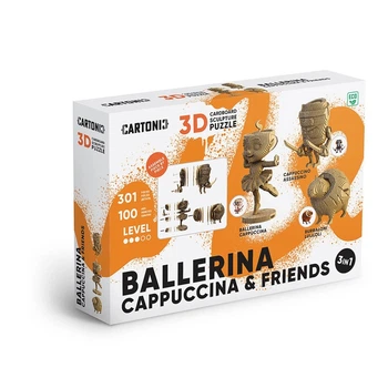 Картонный конструктор Cartonic 3D Puzzle Balirina Cappuccina and friends 301 эл