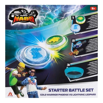 Набір Auldey Infinity Nado VI Starter Battle Set Gold Warrior Phoenix vs Lighting Leopard
