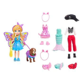 Маленькая модница Barbie с любимцем Polly Pocket, GDM15