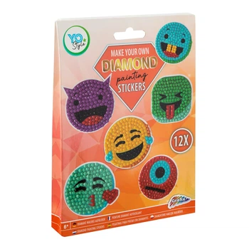 Набор для творчества Grafix Алмазные наклейки Smileys 12 шт, 260004_2