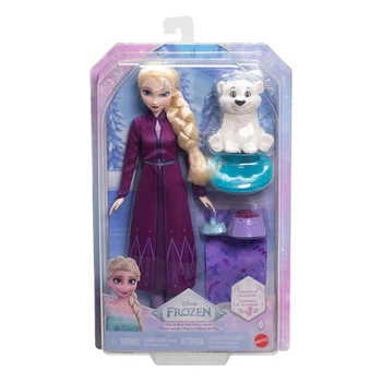 Набір Disney Frozen лялька Ельза з маленьким ведмежам Крижане серце