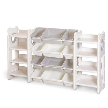 Дитячий стелаж Mealux для книг та іграшок Oliver (KD-E028 White/Grey) Mealux KD-E028 White/Grey 1070948