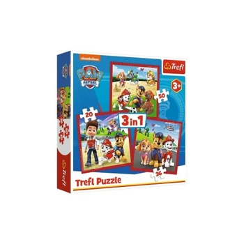 Пазл Trefl Paw Patrol Счастливые собаки 3 в 1 (5900511348675) TREFL 5900511348675 1061512