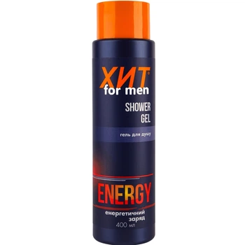 Гель для душа Хит for men Energy энергетический заряд для мужчин 400 мл