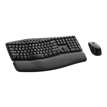 Беспроводной комплект Fantech Arch Combo WKM71 из клавиатуры и мыши с частотой опроса до 250Hz с помощью Bluetooth (версий 3.0 и 5.0) и на частоте 2.4GHz (USB адаптер) с разрешением до 2400DPI Black