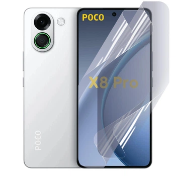 Антишпион приватная плёнка гидрогелевая для Xiaomi Poco X8 Pro противоударная на сяоми поко икс 8 про прозрачная