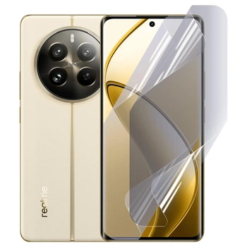 Антишпион приватная плёнка гидрогелевая для Realme 12 Plus 5G противоударная на реалми 12 плюс 5g прозрачная