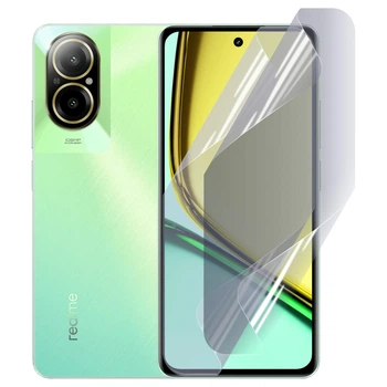 Антишпион приватная плёнка гидрогелевая для Realme C61 противоударная на реалми ц 61 прозрачная