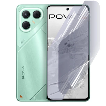 Антишпион приватная плёнка гидрогелевая для Tecno Pova 7 (LJ7 ) противоударная на техно пова 7 (lj7 ) прозрачная